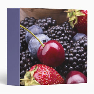 Tasty Summer Fruits On A Wooden Table Binder