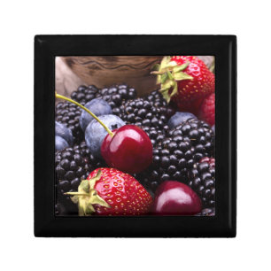 Tasty Summer Fruits On A Wooden Table Gift Box