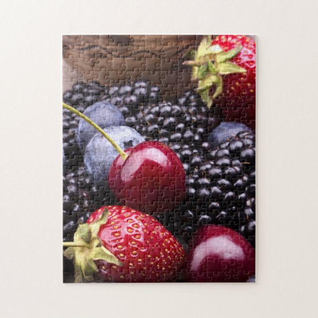 Tasty Summer Fruits On A Wooden Table Jigsaw Puzzle (Vertical)