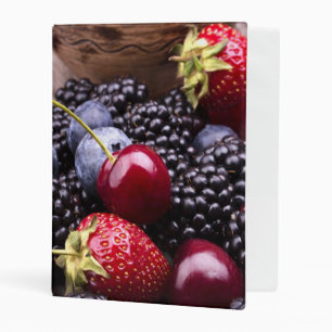 Tasty Summer Fruits On A Wooden Table Mini Binder