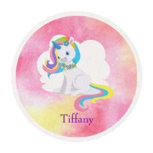 Tasty Unicorn Personalized Edible Frosting Rounds