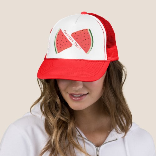 Tasty Watermelon _ Sweet _ Add Your Text  Name Trucker Hat