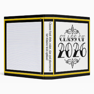 Tat Class of 2026 Graduation 3 Ring Binder