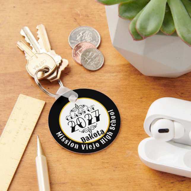 Tat Style Class of 2027 Photo Graduation Keychain (Desk)
