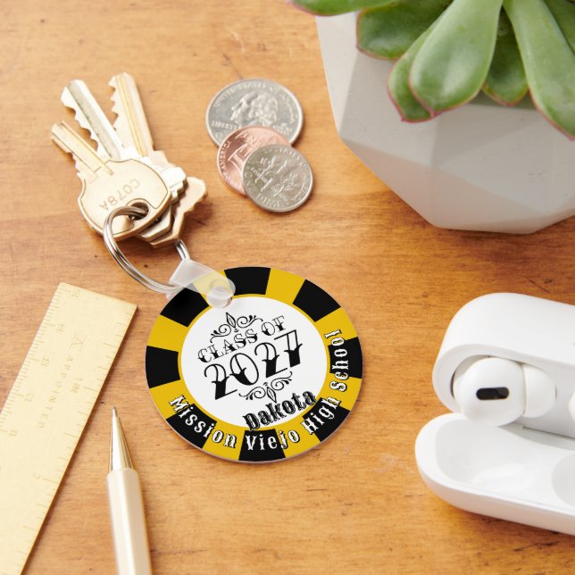 Tat Style Class of 2027 Photo Graduation Keychain (Desk)