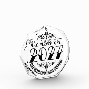 Tat-Style Gray Class of 2027 Graduation Acrylic Award