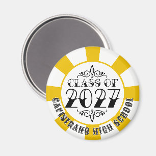 Tat-Style Gray Class of 2027 Graduation Magnet