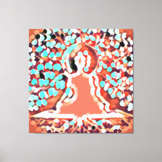 Tat Tvam Asi | Red Aura, Buddha Canvas Print