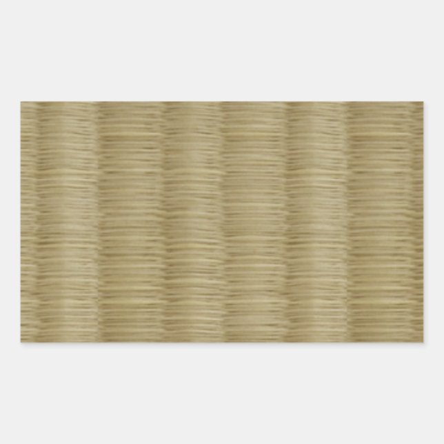 Tatami Mat 畳 2 Rectangular Sticker (Front)