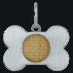 Tatami Mat 畳 Pet Tag<br><div class="desc">A tatami (畳) is a type of mat used as a flooring material in traditional Japanese-style rooms. Traditionally made of rice straw to form the core, with a covering of woven soft rush straw. Globe Trotters specialises in idiosyncratic imagery from around the globe. Here you will find unique Greeting Cards,...</div>