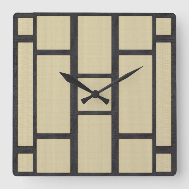Tatami Square Wall Clock (Front)