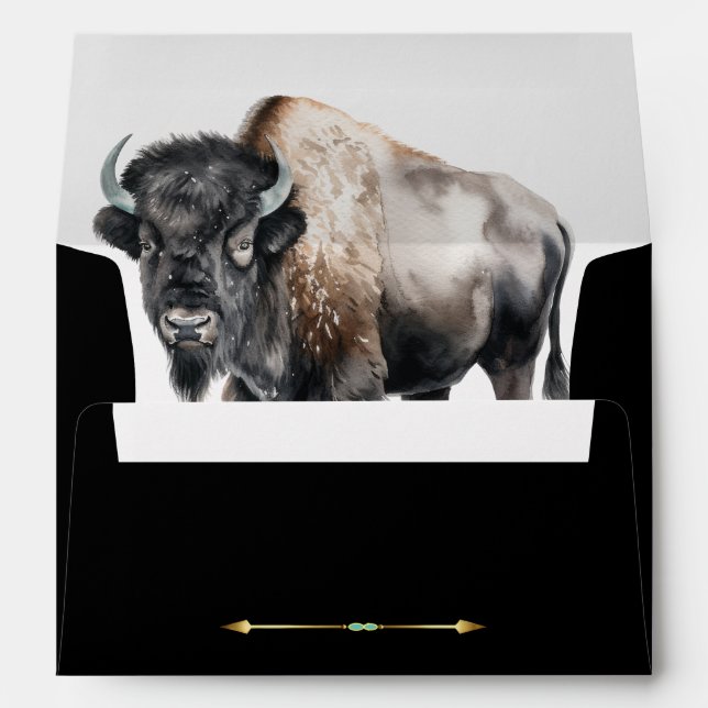 Tatanka Bison Yellowstone Ranch Invite Envelope (Back (Bottom))