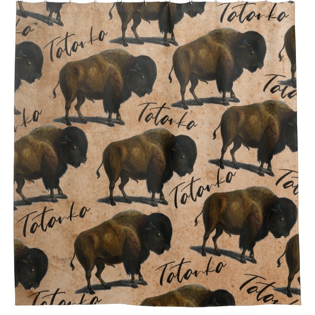 Tatanka Buffalo Bison Shower Curtain (Front)