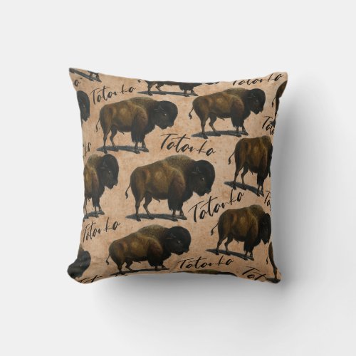 Tatanka Buffalo Bison Throw Pillow