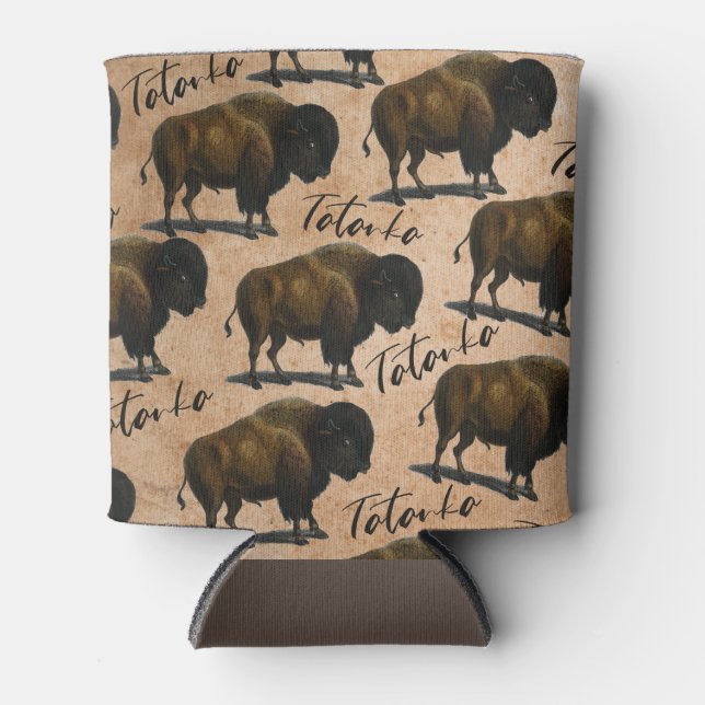 Tatanka Buffalo Bison Western Can Cooler (Front)