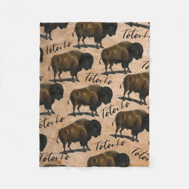 Tatanka Buffalo Bison Western Home Decor Fleece Blanket (Front)