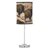 Tatanka Buffalo Bison Western Home Decor Table Lamp (Back)