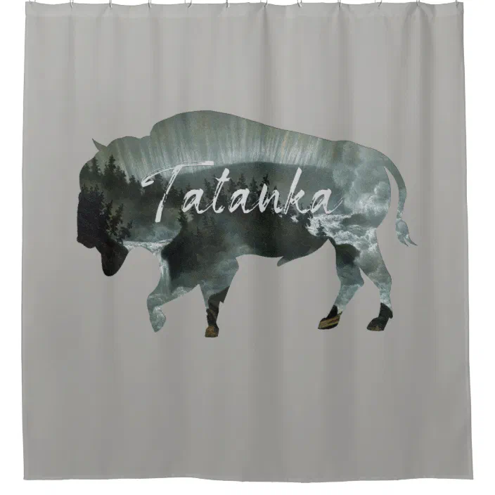 Tatanka Buffalo Wildlife Nature Scenic, Wildlife Shower Curtains