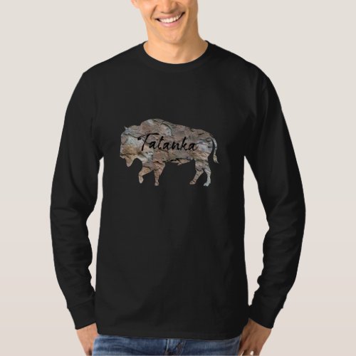 Tatanka Rock Hard Solid Stone Buffalo Bison T_Shirt