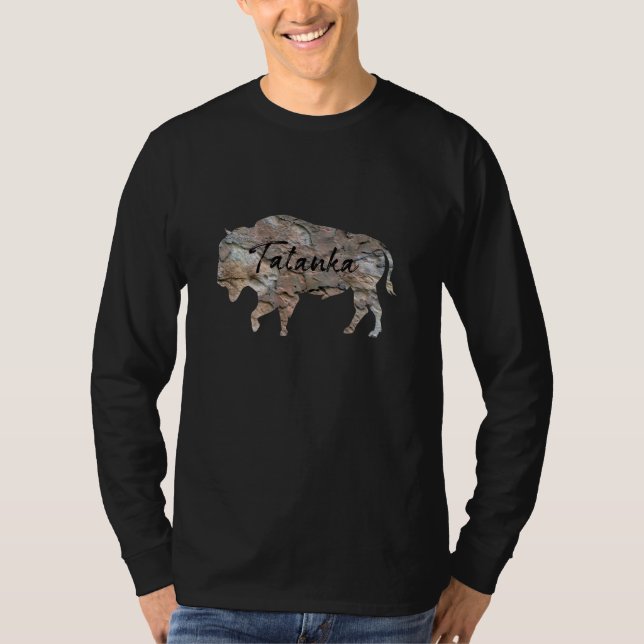 Tatanka Rock Hard Solid Stone Buffalo Bison T-Shirt (Front)
