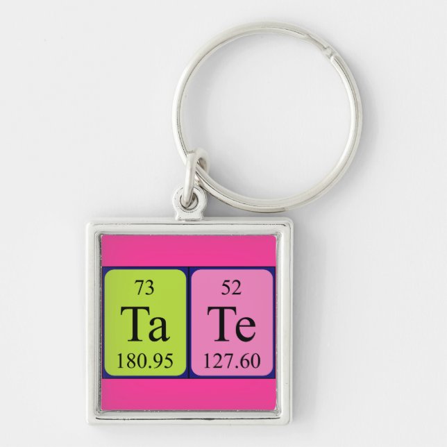 Tate periodic table name keyring (Front)