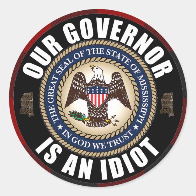 Tate Reeves is an idiot Classic Round Sticker (Front)