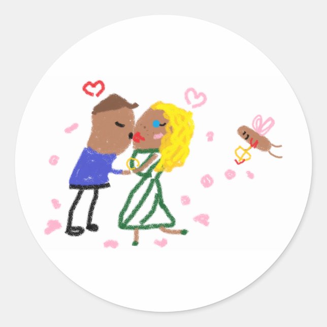 Tater Swift and Travis Kale Kiss Classic Round Sticker (Front)