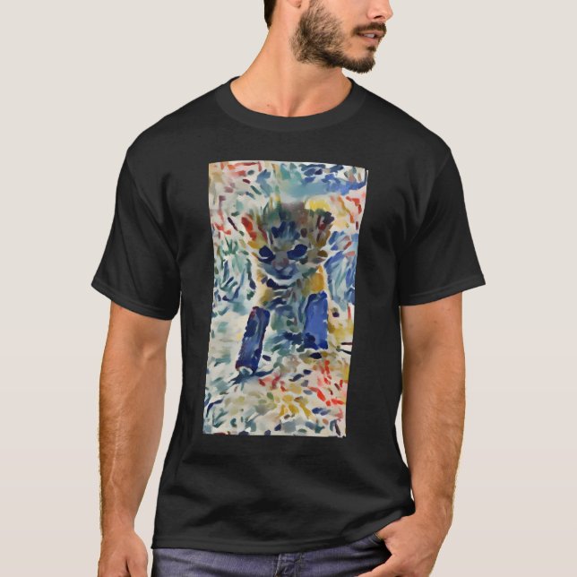 Tater Tot Cat in Matisse painting tyle  T-Shirt (Front)