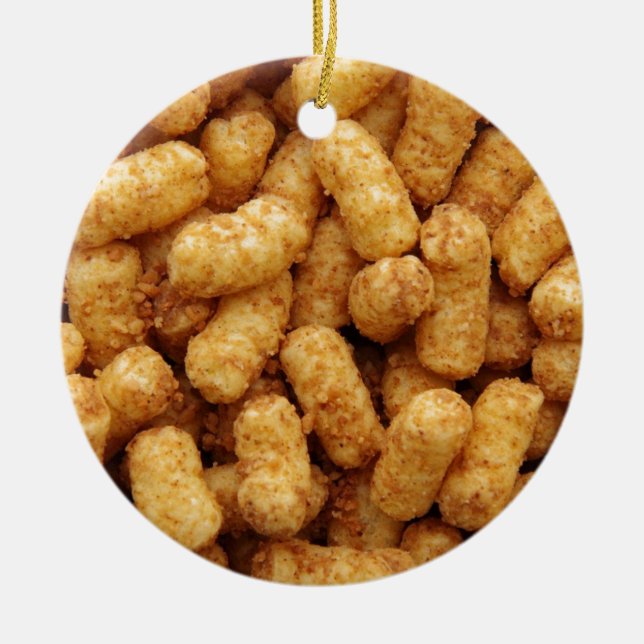 Tater Tots Ceramic Ornament (Front)