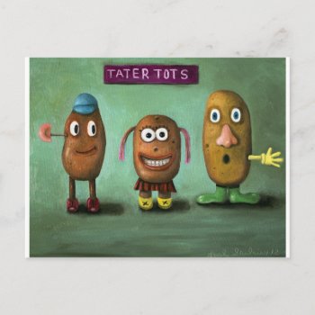 Tater Tots Postcard by paintingmaniac at Zazzle