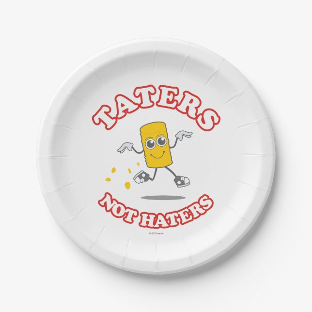 Taters Not Haters Paper Plates (Front)