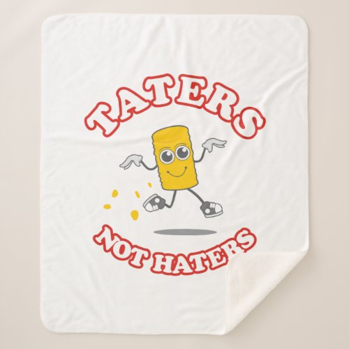 Taters Not Haters Sherpa Blanket