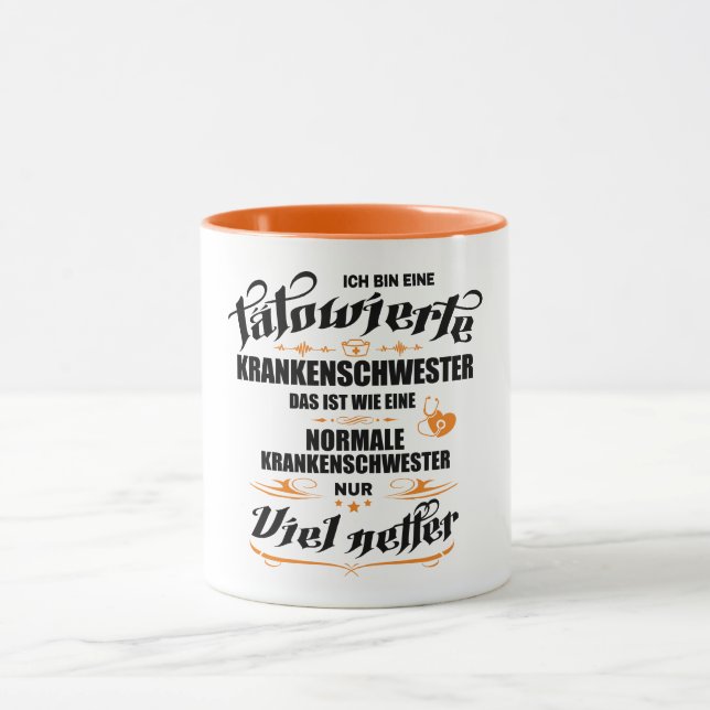 Tätowierte Krankenschwester Geschenkidee Tasse Mug (Center)