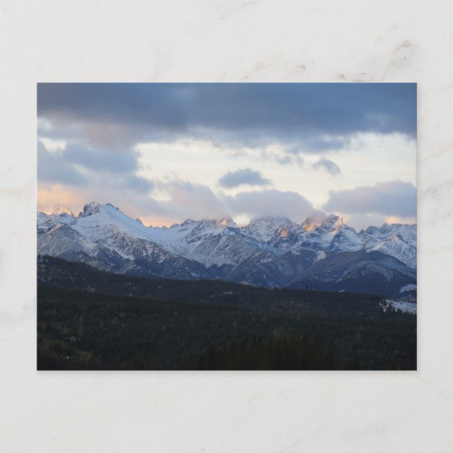 Tatras in the clouds poster postcard (Front)