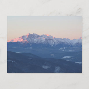 Tatras on sunrise postcard