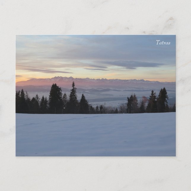 Tatras sunrise postcard (Front)