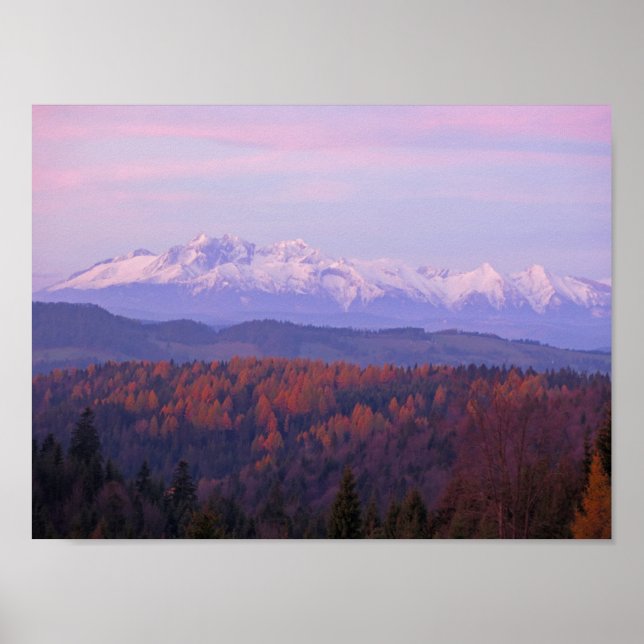 Tatras view from Beskid Sądecki Poster (Front)