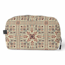 Tatreez pattern, beige geometric ornament