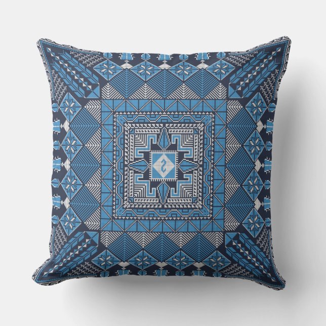 Tatreez pattern outdoor pillow (Front)
