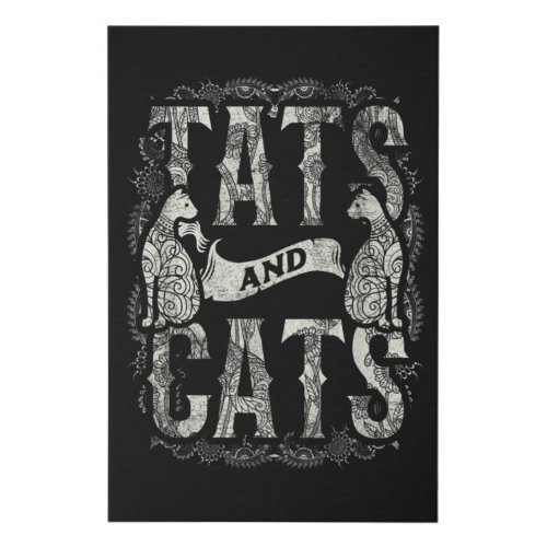 Tats And Cats Tattooist Tattoo Body Art Tattooing Faux Canvas Print