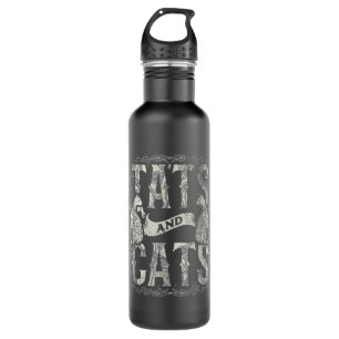 Tats And Cats Tattooist Tattoo Body Art Tattooing Stainless Steel Water Bottle