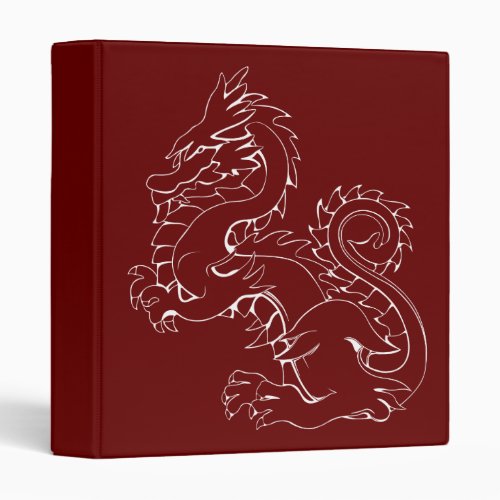 Tatsu Asian Dragon Are Fantasy Mythical Creatures  3 Ring Binder