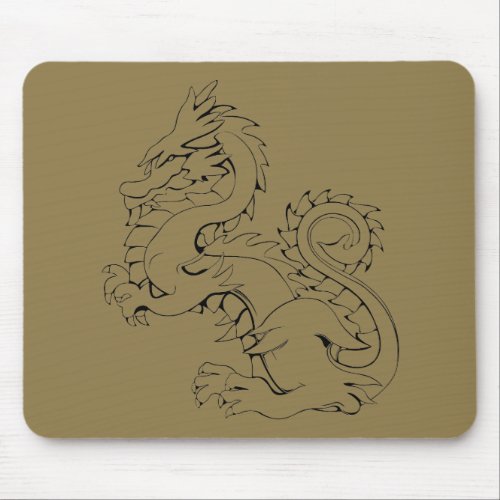 Tatsu Asian Dragon Are Fantasy Mythical Creatures Mouse Pad