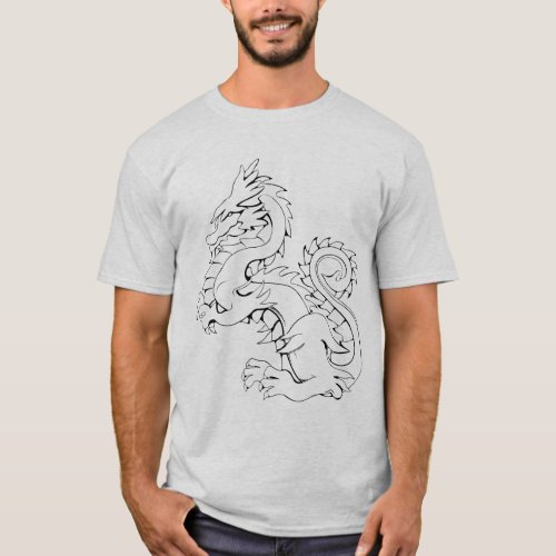 Tatsu Asian Dragon Are Fantasy Mythical Creatures  T_Shirt