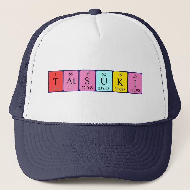 Tatsuki periodic table name hat (Front)