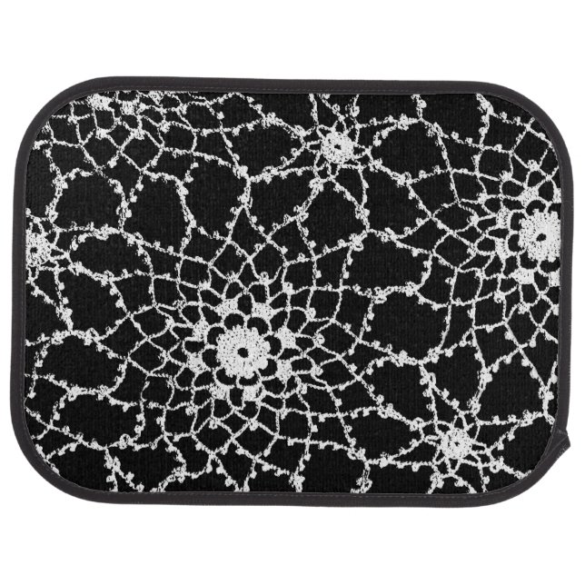 Tatted Lace Design Car Floor Mats (Rear)