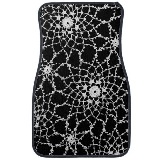 Tatted Lace Design Car Floor Mats
