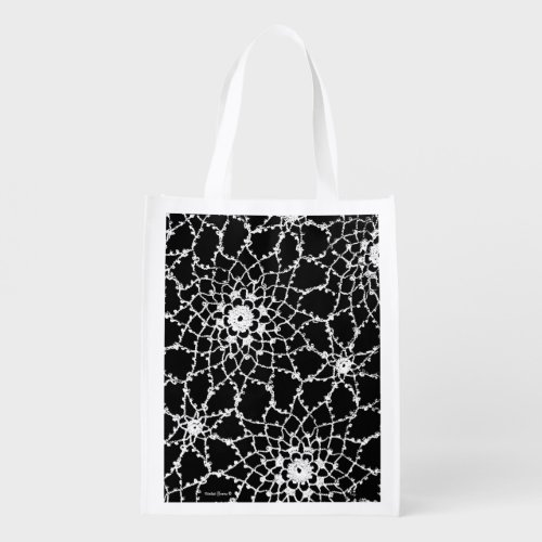 Tatted Lace Design Reusable Bag