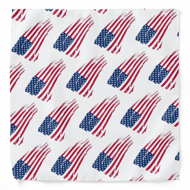 Tattered American Flag Bandana (Front)