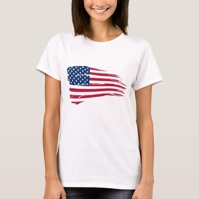 Tattered American Flag T-Shirt (Front)
